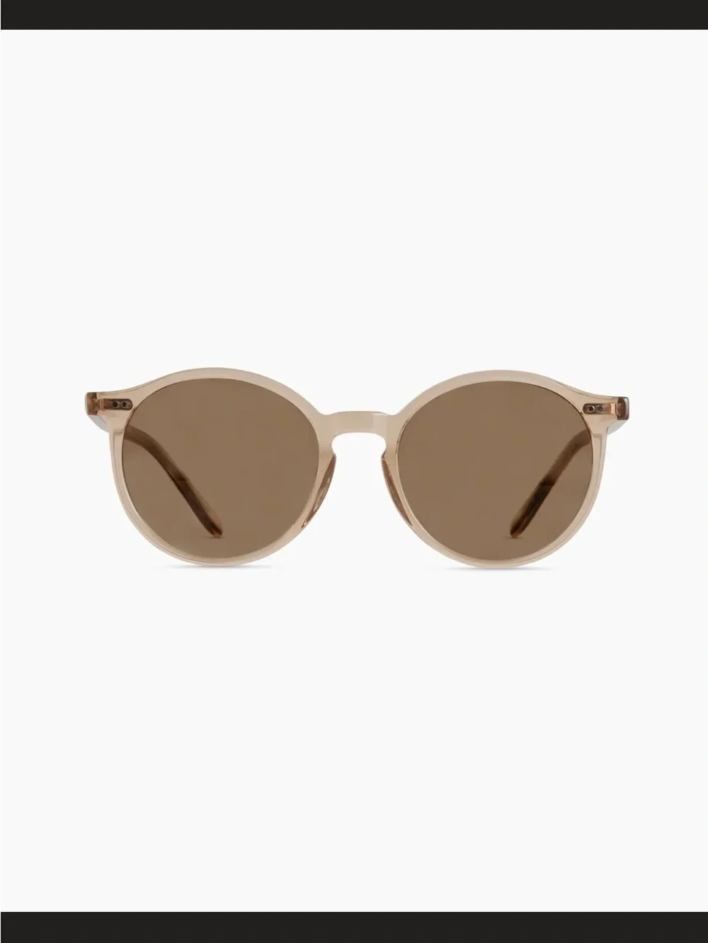 Quince Brixton Clear Taupe Sunglasses with Brown Lenses